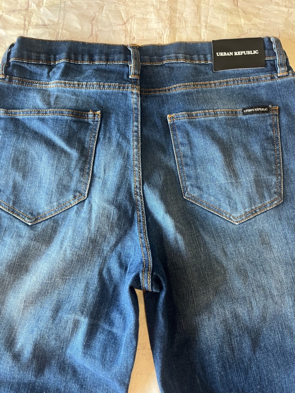 Urban Republic Womens Slim Straight Jeans Size 12 Blue Denim Mid Rise Stretch - Picture 13 of 16